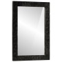 Espejo de baño madera maciza mango y vidrio negro 50x70x2,5 cm de , Espejos - Ref: Foro24-356850, Precio: 65,87 €, Descuento: %