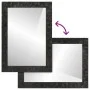 Espejo de baño madera maciza mango y vidrio negro 50x70x2,5 cm de , Espejos - Ref: Foro24-356850, Precio: 64,76 €, Descuento: %