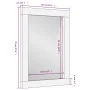 Espejo de baño madera maciza mango y vidrio negro 50x70x2,5 cm de , Espejos - Ref: Foro24-356850, Precio: 64,76 €, Descuento: %