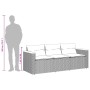 Sofá de jardín de 3 plazas con cojines ratán sintético gris de , Sofás de exterior - Ref: Foro24-365830, Precio: 227,17 €, De...