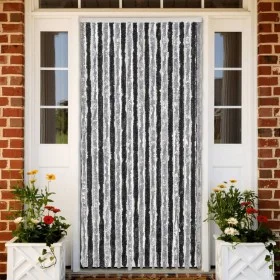 Cortina antimoscas chenilla gris y negro 100x230 cm de , Mosquiteras para ventanas - Ref: Foro24-377331, Precio: 65,98 €, Des...