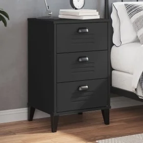 Mesita de noche VIKEN madera de ingeniería negra de , Mesitas de noche - Ref: Foro24-374912, Precio: 64,87 €, Descuento: %