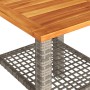 Mesa de jardín ratán sintético madera acacia gris 40x40x42 cm de , Mesas de jardín - Ref: Foro24-366264, Precio: 41,50 €, Des...