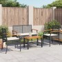 Juego de jardín con cojines 4 piezas ratán sintético negro de , Conjuntos de jardín - Ref: Foro24-366266, Precio: 191,82 €, D...