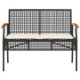 Juego de jardín con cojines 4 piezas ratán sintético negro de , Conjuntos de jardín - Ref: Foro24-366266, Precio: 191,82 €, D...