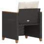 Silla de jardín con cojines ratán sintético negro de , Sillas de jardín - Ref: Foro24-366321, Precio: 92,63 €, Descuento: %