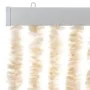 Cortina antimoscas chenilla beige y blanco 100x220 cm de , Mosquiteras para ventanas - Ref: Foro24-377344, Precio: 65,39 €, D...