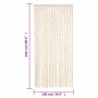 Cortina antimoscas chenilla beige y blanco 100x220 cm de , Mosquiteras para ventanas - Ref: Foro24-377344, Precio: 66,05 €, D...