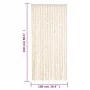 Cortina antimoscas chenilla beige y blanco 100x220 cm de , Mosquiteras para ventanas - Ref: Foro24-377344, Precio: 65,39 €, D...