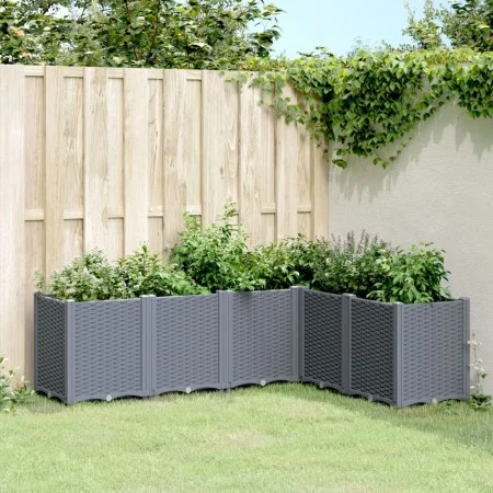 Jardinera PP gris 160x120x53 cm de , Maceteros y jardineras - Ref: Foro24-367861, Precio: 171,12 €, Descuento: %