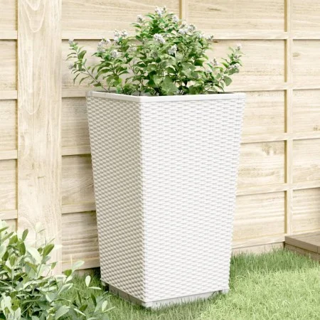 Jardineras 4 unidades PP blanco 32,5x32,5x57 cm de , Maceteros y jardineras - Ref: Foro24-367854, Precio: 143,54 €, Descuento: %