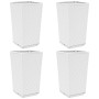 Jardineras 4 unidades PP blanco 32,5x32,5x57 cm de , Maceteros y jardineras - Ref: Foro24-367854, Precio: 146,34 €, Descuento: %