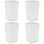 Jardineras 4 unidades PP blanco 32,5x32,5x57 cm de , Maceteros y jardineras - Ref: Foro24-367854, Precio: 143,54 €, Descuento: %