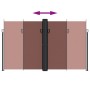 Toldo lateral retráctil marrón 200x600 cm de , Sombrillas - Ref: Foro24-4004854, Precio: 173,39 €, Descuento: %