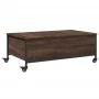 Mesa de centro con ruedas madera ingeniería marrón 91x55x34 cm de , Mesas de centro - Ref: Foro24-842300, Precio: 66,59 €, De...