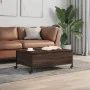Mesa de centro con ruedas madera ingeniería marrón 91x55x34 cm de , Mesas de centro - Ref: Foro24-842300, Precio: 66,59 €, De...