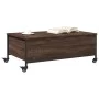 Mesa de centro con ruedas madera ingeniería marrón 91x55x34 cm de , Mesas de centro - Ref: Foro24-842300, Precio: 66,59 €, De...