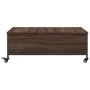 Brown engineered wood coffee table with wheels 91x55x34 cm by , Coffee table - Ref: Foro24-842300, Price: 66,59 €, Discount: %