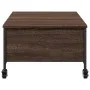 Mesa de centro con ruedas madera ingeniería marrón 91x55x34 cm de , Mesas de centro - Ref: Foro24-842300, Precio: 66,59 €, De...