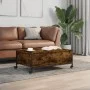Coffee table with wheels engineered oak wood 91x55x34 cm by , Coffee table - Ref: Foro24-842298, Price: 71,12 €, Discount: %