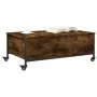 Coffee table with wheels engineered oak wood 91x55x34 cm by , Coffee table - Ref: Foro24-842298, Price: 71,12 €, Discount: %