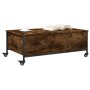 Mesa de centro con ruedas madera ingeniería roble 91x55x34 cm de , Mesas de centro - Ref: Foro24-842298, Precio: 72,09 €, Des...