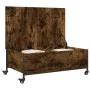 Coffee table with wheels engineered oak wood 91x55x34 cm by , Coffee table - Ref: Foro24-842298, Price: 71,12 €, Discount: %