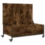 Coffee table with wheels engineered oak wood 91x55x34 cm by , Coffee table - Ref: Foro24-842298, Price: 71,12 €, Discount: %