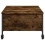 Coffee table with wheels engineered oak wood 91x55x34 cm by , Coffee table - Ref: Foro24-842298, Price: 71,12 €, Discount: %
