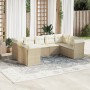 Set de sofás de jardín 9 pzas con cojines ratán sintético beige en Conjuntos de jardín | Comprar online en Foru.es