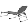 Tumbona senior extra alta plegable aluminio gris de vidaXL, Tumbonas - Ref: Foro24-47915, Precio: 170,54 €, Descuento: %
