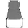 Tumbona senior extra alta plegable aluminio gris de vidaXL, Tumbonas - Ref: Foro24-47915, Precio: 170,54 €, Descuento: %