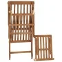 Sun lounger with cream white cushion solid teak wood by vidaXL, Loungers - Ref: Foro24-47408, Price: 215,83 €, Discount: %
