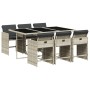 Set comedor jardín 7 pzas y cojines ratán sintético gris claro de , Conjuntos de jardín - Ref: Foro24-3211091, Precio: 440,94...