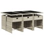 Set comedor jardín 7 pzas y cojines ratán sintético gris claro de , Conjuntos de jardín - Ref: Foro24-3211091, Precio: 440,94...