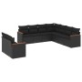 Set de sofás de jardín 8 piezas y cojines ratán sintético negro de , Conjuntos de jardín - Ref: Foro24-3258499, Precio: 659,1...