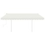 Toldo retráctil manual con luz LED crema 4x3 m de , Toldos - Ref: Foro24-3069942, Precio: 452,92 €, Descuento: %