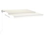 Toldo retráctil manual con luz LED crema 4x3 m de , Toldos - Ref: Foro24-3069942, Precio: 452,92 €, Descuento: %
