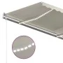 Toldo retráctil manual con luz LED crema 4x3 m de , Toldos - Ref: Foro24-3069942, Precio: 461,06 €, Descuento: %