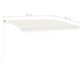 Toldo retráctil manual con luz LED crema 4x3 m de , Toldos - Ref: Foro24-3069942, Precio: 452,92 €, Descuento: %