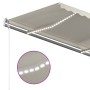 Toldo manual retráctil con luz LED crema 3x2,5 m de , Toldos - Ref: Foro24-3069902, Precio: 359,78 €, Descuento: %