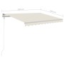 Toldo manual retráctil con luz LED crema 3x2,5 m de , Toldos - Ref: Foro24-3069902, Precio: 359,78 €, Descuento: %