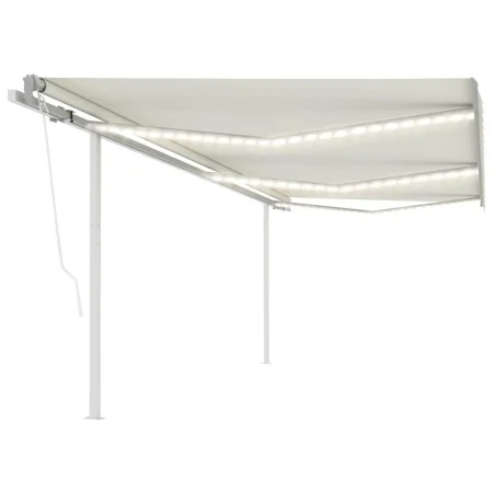 Toldo automático con LED sensor de viento crema 6x3 m de , Toldos - Ref: Foro24-3070012, Precio: 913,44 €, Descuento: %