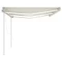 Toldo automático con LED sensor de viento crema 6x3 m de , Toldos - Ref: Foro24-3070012, Precio: 913,44 €, Descuento: %