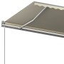 Toldo retráctil automático con postes crema 6x3 m de , Toldos - Ref: Foro24-3070197, Precio: 561,71 €, Descuento: %
