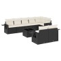 Set de sofás de jardín 8 piezas y cojines ratán sintético negro de , Conjuntos de jardín - Ref: Foro24-3252763, Precio: 589,2...