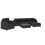 Set muebles de jardín 6 piezas y cojines ratán sintético negro de vidaXL, Conjuntos de jardín - Ref: Foro24-46745, Precio: 48...