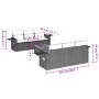 7-teiliges Garten-Essset und schwarze Kissen aus synthetischem Rattan von , Modulare Sofas für den Außenbereich - Ref: Foro24...