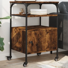 Soporte de impresora 3 niveles roble ahumado 50x40x76 cm de , Soportes para impresoras - Ref: Foro24-842293, Precio: 67,80 €,...
