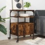 Soporte de impresora 3 niveles roble ahumado 50x40x76 cm de , Soportes para impresoras - Ref: Foro24-842293, Precio: 67,80 €,...